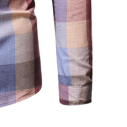 Ethan | Modern Checkered Long Sleeve Shirt